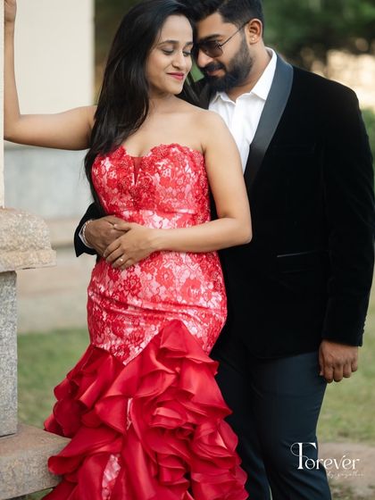 Further images showcasing my collection of modern gowns and lehengas. These photos provide different angles and details of each unique design, from romantic pre wedding shoots to elegant reception looks.