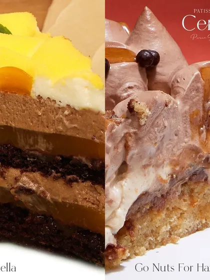 Which would you pick? A close-up comparison of the layers in "Karamella" and "Go Nuts For Hazelnuts."