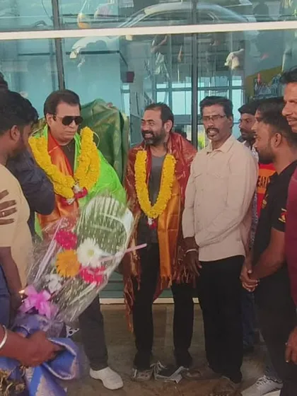 Greeted by a large number of karate masters and players at the airport in Puducherry. Their passion for the sport is truly inspiring.