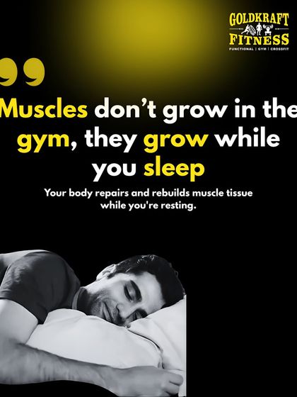 Muscles don't grow in the gym; they grow while you sleep. Your body uses rest time to repair and rebuild the muscle tissue you broke down during your workout.