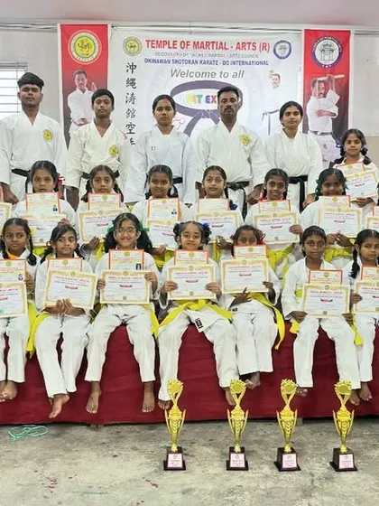 We are proud to build a strong community of disciplined young fighters. This group of our female students, having successfully passed their belt grading, represents the future of our dojo and the success that comes from hard work.