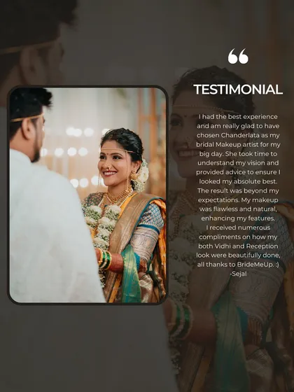 A wonderful review from my bride Sejal. She appreciated how I took the time to understand her vision and create a flawless, natural look that exceeded her expectations.