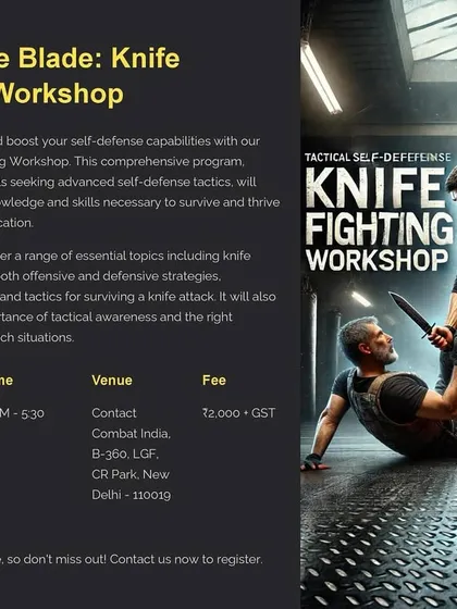 A knife attack is fast, chaotic, and deadly. In my Knife Fighting Workshop, you will learn essential skills for survival, including knife handling, defensive strategies, and disarming techniques. Limited seats are available for this critical training.