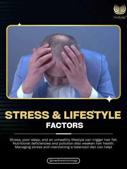 Stress, poor sleep, and an unhealthy lifestyle are major triggers for hair fall. Managing stress and maintaining a balanced diet are crucial for protecting your hair health.
