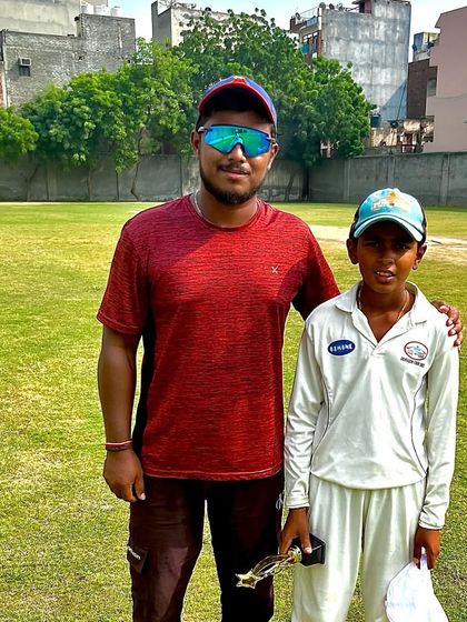 Chirag Upadhyay after his superb knock of 133 not out.