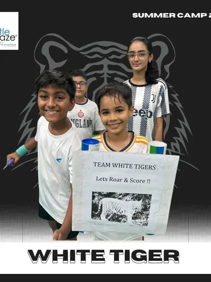 Introducing Team 'White Tigers,' with their motto "Let's Roar & Score!!"