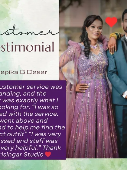 "The customer service was outstanding, and the Outfit was exactly what I was looking for." I'm thrilled I could help her find the perfect outfit.