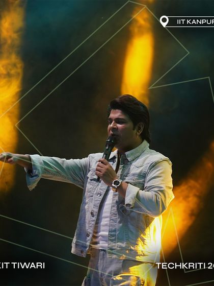 Ankit Tiwari during his debut performance at Techkriti 2024, IIT Kanpur.