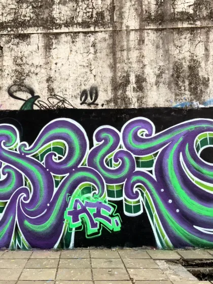 The full view of my experimental Masala Flow piece. The process is about letting go and concentrating on what you want to do, not just dropping a banger every time.