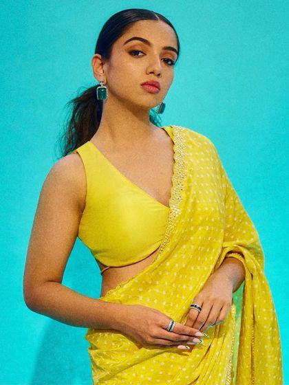 Ahsaas Channa looking stunning. The nails I created for her add a subtle yet glamorous detail to her traditional attire.