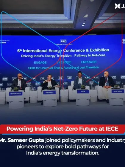 Powering India's Net-Zero Future at the International Energy Conference & Exhibition (IECE). Our Chairman, Mr. Sameer Gupta, joined policymakers and industry pioneers to explore bold pathways for India's energy transformation and reaffirm our commitment to this national goal.