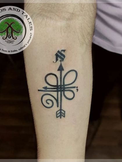 An Angelic Zibu symbol for strength, resilience, and health. We work with clients to create tattoos from various symbolic traditions, ensuring the design is both beautiful and meaningful.