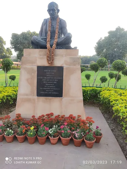The statue of Mahatma Gandhi at the Supreme Court, a powerful reminder of the principles of truth and non-violence that underpin our quest for justice.