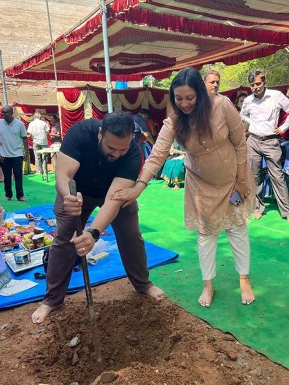 An identical shot of the groundbreaking. It symbolizes the beginning of our journey to transform a client's vision into a physical space.