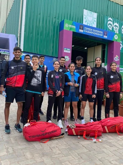 The Delhi team, ready for the Yonex-Sunrise National Championship. Representing the state is an honor, and I work to ensure my players are fully prepared, physically and mentally.