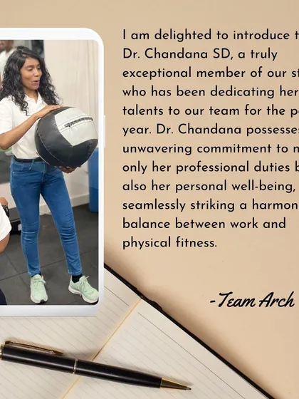 Introducing Dr. Chandana SD, an exceptional team member committed to both her professional duties and personal well-being. She has a zealous interest in orthopedics, sports, and gynecology.