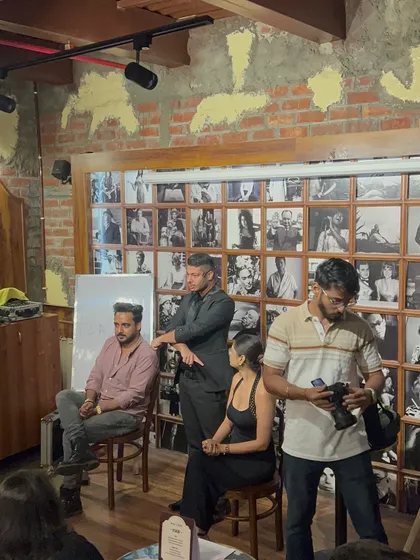 Behind the scenes at my second show for LBB Delhi and Teacher's Whisky. The setup is simple, but the illusions are complex and mind-bending.