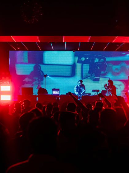 The visuals are a huge part of the experience. Here I am, playing in front of a massive LED screen, with the whole club pulsating to the beat. This was a memorable night at Soho Delhi.