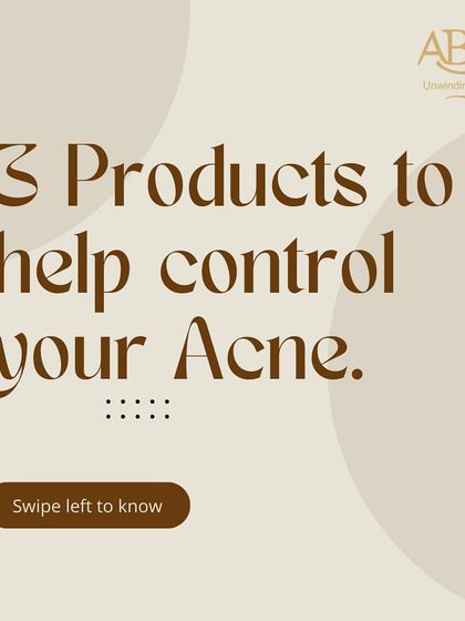 An introductory graphic for a post about 3 products to help control your acne.