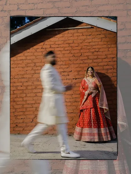A fleeting moment captured forever. We love playing with motion and stillness to create artistic wedding portraits that feel alive and tell a story of the day as it unfolds.