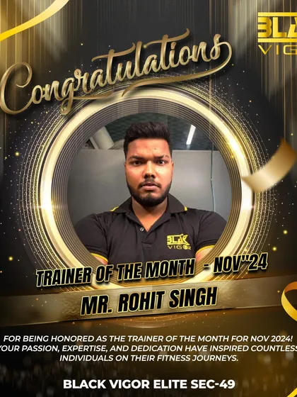 A big congratulations to Mr. Rohit Singh for being named Trainer of the Month. Your expertise and dedication have inspired so many of our members to push their limits and achieve great results.