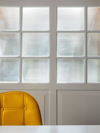 Detail is everything. This close-up from a transformed learning space at Woodstock shows the clean lines and textures we use to create a modern feel.