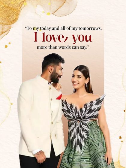 "To my today and all of my tomorrows." This is the promise of forever that a true partnership holds.