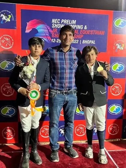 Proud of my superstar riders after winning an individual bronze and a team gold medal in show jumping at the Junior National Equestrian Championship in Bhopal.