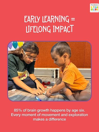 Did you know that 85% of brain growth happens by age six? Every moment of movement and exploration at the club is an opportunity to make a lifelong impact on your child's development.