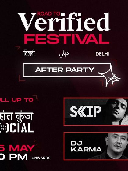 DJing the after party for the Road to Verified Festival at Vasant Kunj Social. The party doesn't stop when the main event is over.