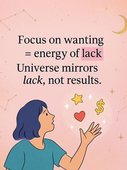 The harsh truth about why your manifestation isn't working. This carousel explains that focusing on 'wanting' creates an energy of lack. The key is to speak and act as if your desire is already yours.