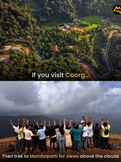 If you visit Coorg, you have to trek to Mandalpatti for views above the clouds. Here's our group celebrating at the summit.
