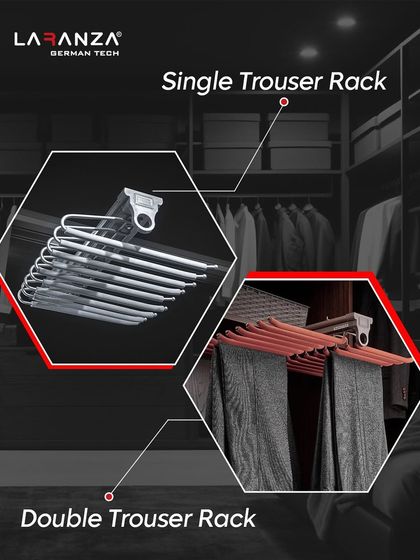 Whether you need a compact single rack or want to maximize storage with a double trouser rack, I have a solution. Both options are built with the same German-engineered precision for durability and ease of use.