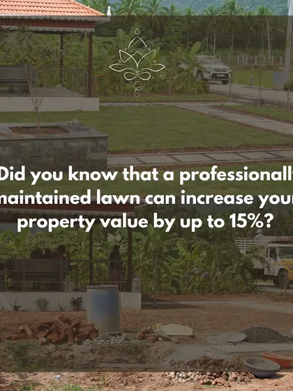 A professionally designed and maintained landscape is more than just beautiful, it's an investment. This graphic highlights how our work can significantly increase your property's value.