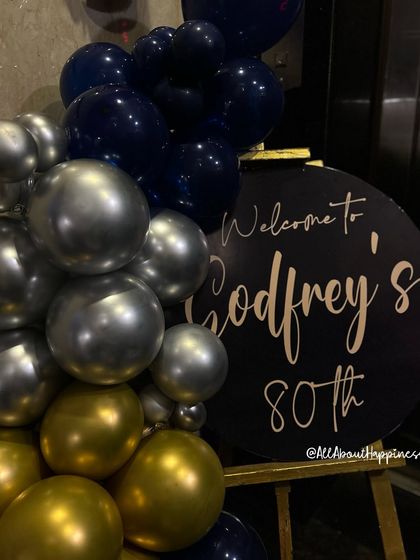 A custom welcome sign is a great way to greet guests and set the tone for the event.