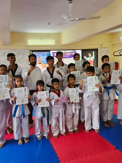 More happy faces from our belt promotion ceremony. Each certificate represents a new level of skill and commitment.