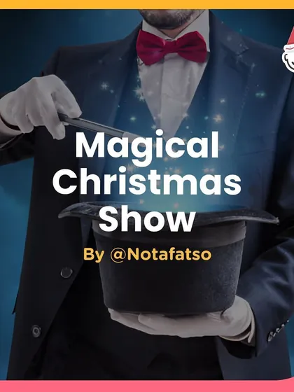 A Magical Christmas Show was one of the main attractions at our Christmas festival, delighting kids with classic illusions and holiday cheer.
