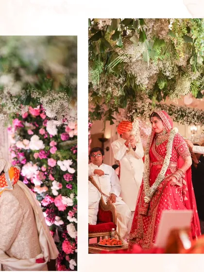The bride's entrance under a floral canopy is a classic and beautiful tradition. I design these canopies to be lush and beautiful, creating a perfect frame for her.