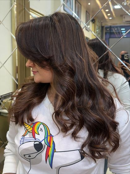 A side profile showcasing the beautiful layers and rich Hazelnut Mocha tones.