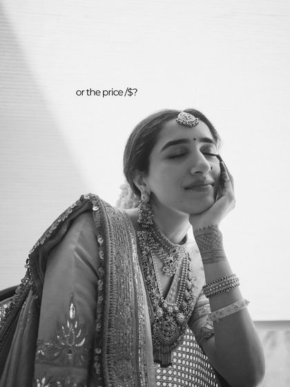 Or the price? We encourage brides to look beyond the price tag and focus on the value and story behind each piece.