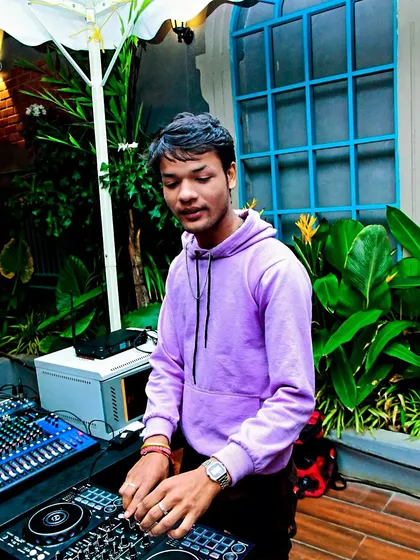 Another view from my set at Nusa. I love playing in different environments, from dark clubs to scenic outdoor venues.