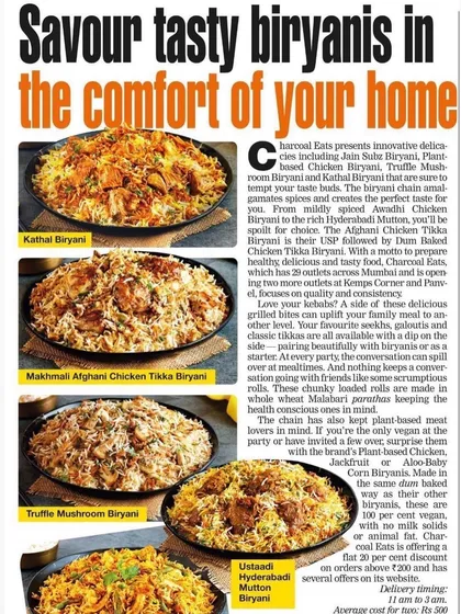 My work featured in a publication, showcasing a variety of biryanis I shot for a popular food chain.