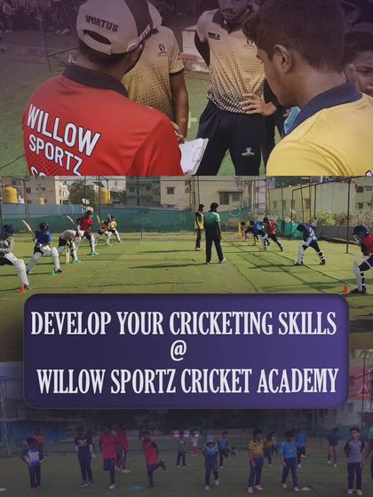 A collage showing our coaches in action. We are dedicated to developing the cricketing skills of every player at our academy.