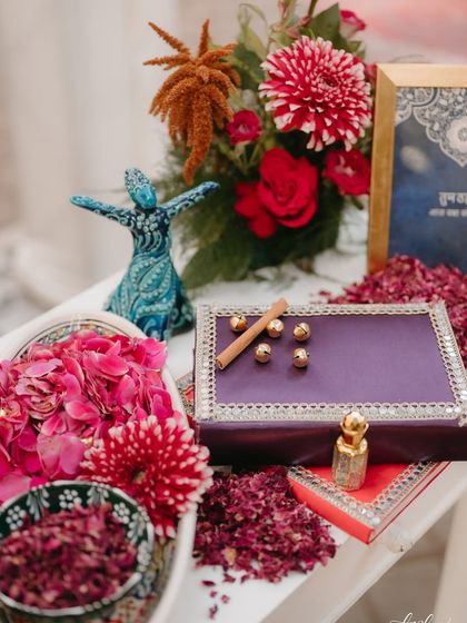 Another angle of the curated details, showing the rich colors and textures used to create an authentic and soulful ambiance.