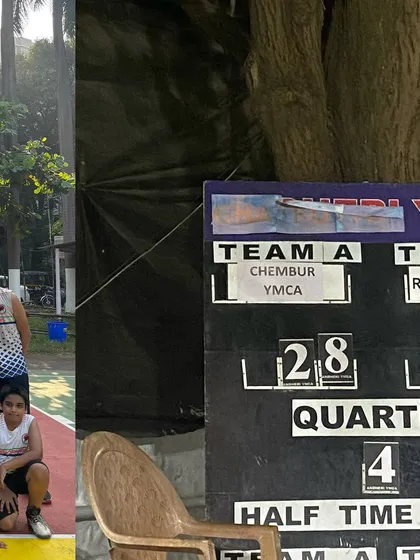 The scoreboard tells the story of a close game during the fourth quarter. We manage all aspects of the game, including scorekeeping and time management.