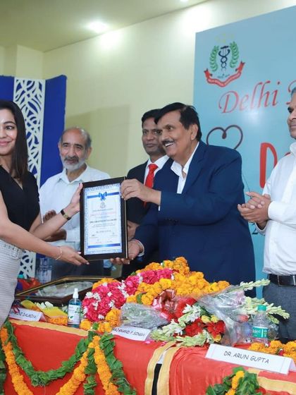 I was deeply honored to receive the Swasthya Ratan Award from the IMA President during the Delhi Medical Association's Doctor's Day celebrations.