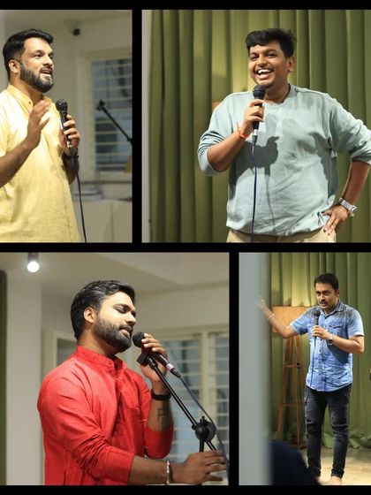A collage of performers from the "Arali Katte" 2nd-anniversary celebration. We are so proud to host this hub for Kannada talent.