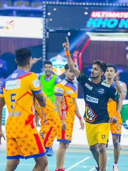 Aniket Pote, another of our academy's stars, leading the charge for the Mumbai Khiladis. His confidence and skill are an inspiration to our younger players.