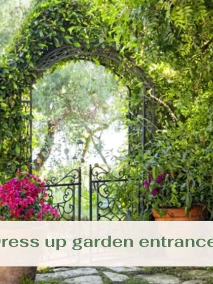 Make a great first impression by dressing up your garden entrance. An archway covered in climbing plants creates a beautiful and inviting gateway into your outdoor sanctuary.