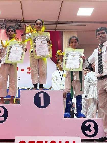 A podium finish at the National Karate Championship held in Udupi. Our students showcased incredible talent and determination.
